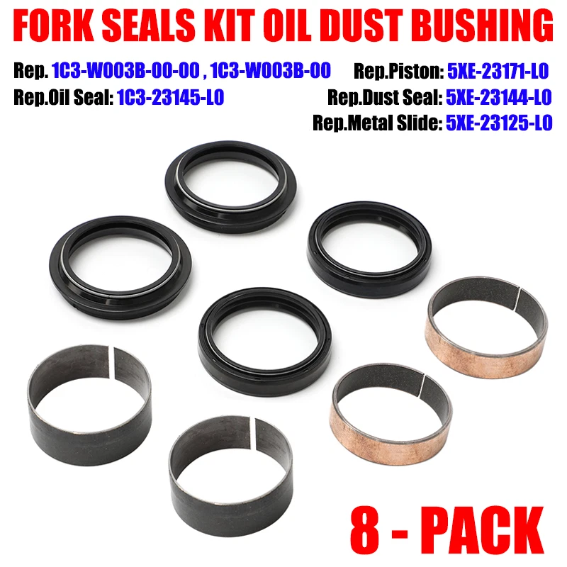 For Yamaha YZ125 YZ450F YZ250 WR250F YZ125 Fork Oil Seal Kit With Dust Seals *8 - Image 1 of 4