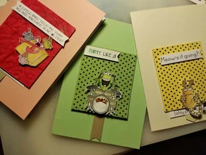 Slider Handmade Interative Birthday Card 3D Monstar Party Foil Gloss RockStar - Picture 1 of 24