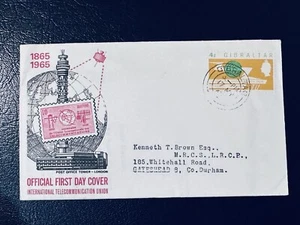 1965 Gibraltar FDC International Telecommunication Union 1865 - 1965 - Picture 1 of 2