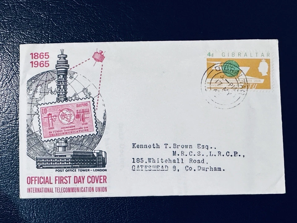 1965 Gibraltar FDC International Telecommunication Union 1865 - 1965 - Image 1 of 2
