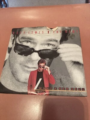 Huey Lewis And The News-I Want A New Drug Vinyl 45 Record 1983 With Photo Sleeve - Image 1 of 4