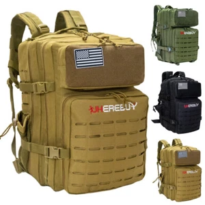 45L Tactical Backpack Men Women Outdoor Hiking Travel Large Capacity Rucksacks - Picture 1 of 22