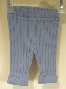 NWT Janie and Jack Blue Ribbed Knit Pants Size Preemie / Reborn - Picture 1 of 1