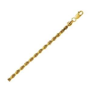 Bracciale Catena Corda Lite in Oro Giallo 10k (3,20mm) - Foto 1 di 1