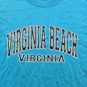 Virginia Beach VA Blue Tee T-Shirt Short Sleeve Youth Size XXL (18) - Picture 1 of 7