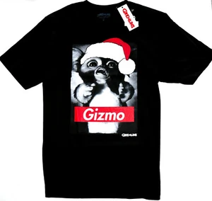 GIZMO XMAS T Shirt CHRISTMAS GREMLINS mens 100% Cotton Black UK Sizes M to XL - Picture 1 of 4