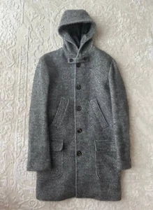 Eleventy Mens Gray Wool Parka Coat Jacket Size 46 - Picture 1 of 15