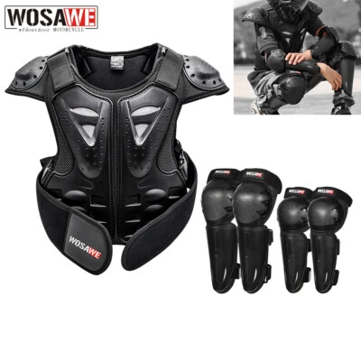 Protetor de lombada/joelho/cotovelo WOSAWE infantil armadura corporal moto - Imagem 1 de 4