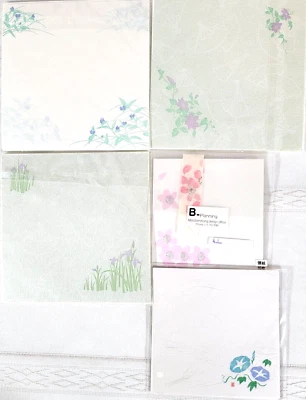 Origami Hand Made Stamped Japanese Folding Paper Variety 1 Point Paper Lot of 5 - Image 1 of 4