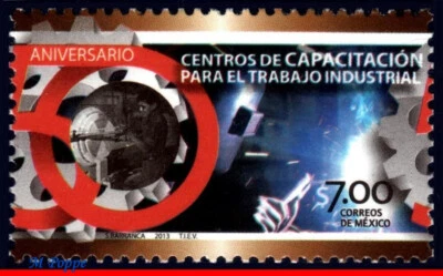 2856 MÉXICO 2013 CENTROS DE FORMACIÓN PARA TRABAJO INDUSTRIAL, 50 AÑOS, EDUCACIÓN, MNH Foto 1 de 2