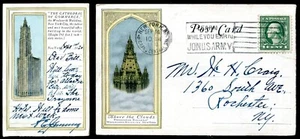 New York City Postkarte 1920 Woolworth Gebäude Werbung - Bild 1 von 3