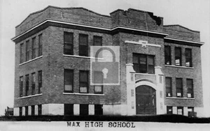 Max High School Building McLean County North Dakota ND - REPRINT - Picture 1 of 2