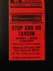 1930s Stop and Go Tavern Candy Beer Liquors B. W. Tallock Tel. 2F12 Neenah WI MB