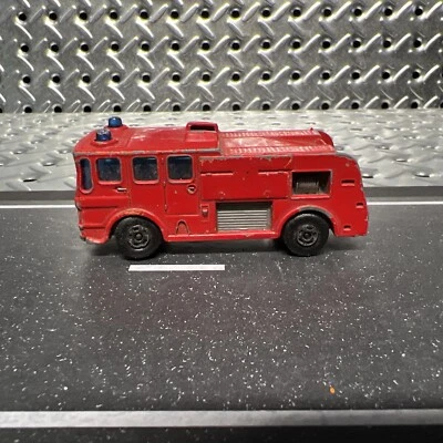 1969 MATCHBOX SUPERFAST No. 35 MERRYWEATHER FIRE ENGINE Red Diecast England - Image 1 of 4