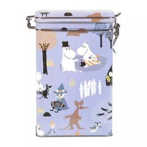 Moomin Coffee Tea Tin Box Forest Walk Blue - Picture 1 of 4