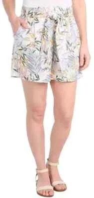 Nuevo con etiquetas Dalia Damas Mezcla de Lino Corbata Frontal Corbata Corto, Color Off-White Combo, Talla L Foto 1 de 3