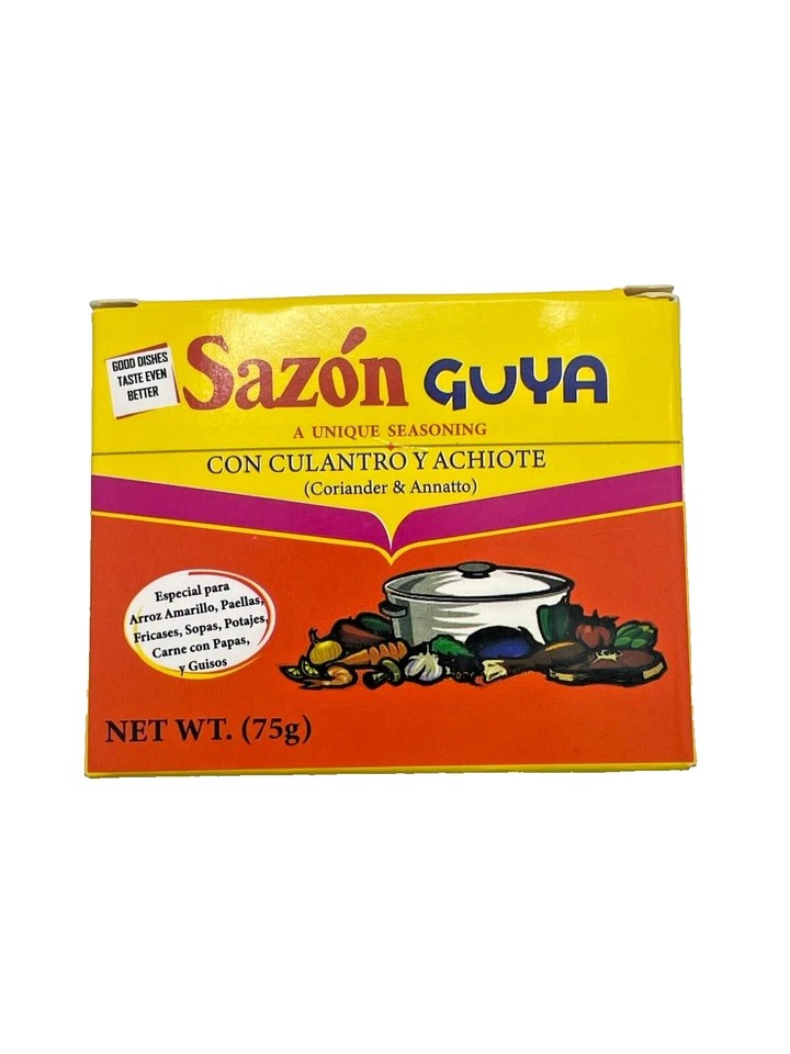Goya Sazon Con Culantro y Achiote – Pacotes de tempero espanhol 75 g/2,64 oz - Imagem 1 de 4