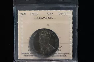 1912 Canada. (50) Fifty Cents. ICCS Graded VF-30 - Picture 1 of 3