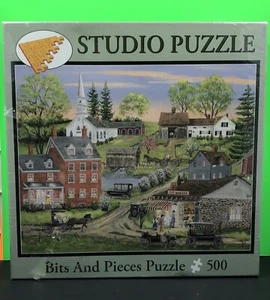 13" x 20" Bits And Pieces Studio Puzzle #48723 500 Piece New Sealed Tom's Garage - Picture 1 of 7