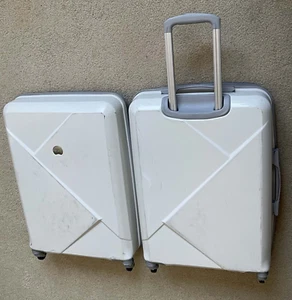 NY Fee PU 25" Delsey Hard Side Shell Suitcase Luggage Travel Trip Spinner Wheels - Picture 1 of 17