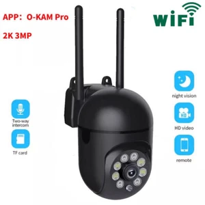 360° 3MP Mini Wi-Fi Wireless Bulb Security Camera Night Vision 2 Way Audio Black - Picture 1 of 6