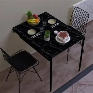 Folding Dining Table Converts to Wall Shelf Murphy Wall Mounted Kitchen Table - Picture 1 of 20