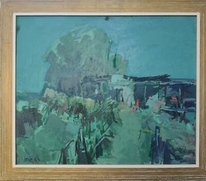 Carmen Alvarez: DÄMMERUNGSLANDSCHAFT, SÜDAMERIKA, Original Ölgemälde - Bild 1 von 8