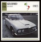 1962 - 1966  Alfa Romeo 2600 Sprint  Classic Cars Card