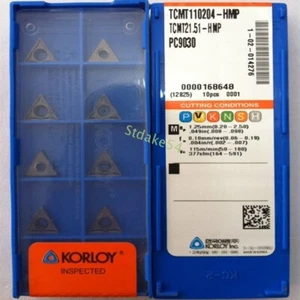 KORLOY TCMT110204-HMP PC9030 TCMT21.51 10PCS CNC Legierung Klinge Hartmetall Einsätze - Bild 1 von 1