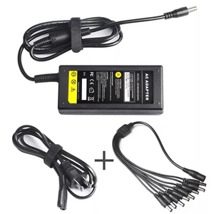 12V 5A AC Adapter Charger Power Supply for Security Camera CCTV DVR + 8 Splitter - Picture 1 of 4