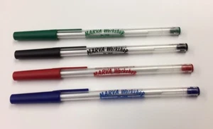 Personalized Clear Stick Pens Pk of 100 Printed w/. Your Info You Choose Trim - Picture 1 of 3