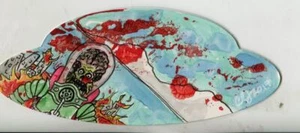 Mars Attacks The Revenge Shaped Sketch Card By Clinton Yeager - Picture 1 of 1