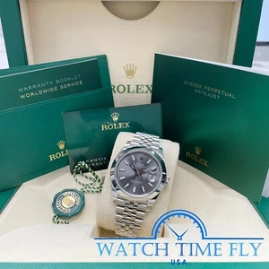 Rolex 126300 Datejust 41mm Smooth Bezel Rhodium Grey Dial Jubilee Bracelet - Picture 1 of 10