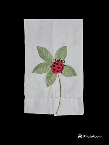 Beetle Embroidered Kitchen Dish Towel - Picture 1 of 4