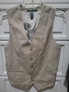 Mens Tan Vest Small Perry Ellis Worn Once!  - Picture 1 of 6