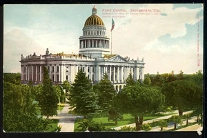 Cartolina storica Kropp Early Sacramento California State Capitol - Foto 1 di 2