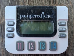 Pampered Chef Digital Kitchen Timer White 100479 Battery Operated New Packaging  - Picture 1 of 7
