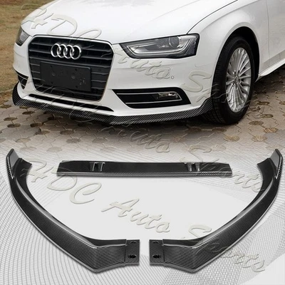 Alerón divisor de labios parachoques delantero pintado de carbono para Audi A4 Quattro 2013-2016 Foto 1 de 4