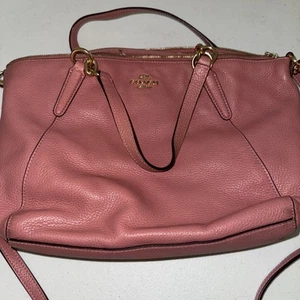 Coach F31077 Small Kelsey Vintage Pink Pebbled Leather With Shoulder Strap Ditsy - Picture 1 of 14