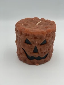 CANDELA LANTERNA HALLOWEEN JACK O 3,5"x 3,5" PILASTRO CERA CADUTA - Foto 1 di 7