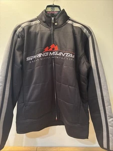 Spring Mountain Motorsports Racing Jacket Corvette Black Grey Men’s Size Large - Picture 1 of 8