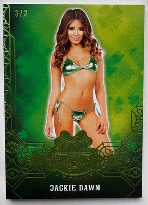 2023 BENCHWARMER EMERALD ARCHIVE JACKIE DAWN GREEN FOIL BASE CARD /3 - Image 1 of 2
