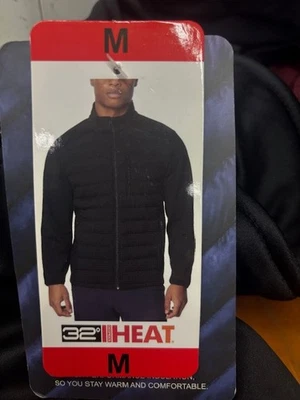 32 Degrees HEAT Men’s Black Softshell Hybrid Jacket Full Zip (BLACK M)NWTD - Image 1 of 3