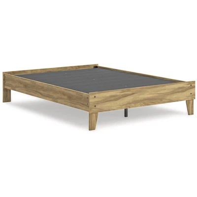 Cama de plataforma completa Signatue Design by Ashley Bermacy, marrón claro Foto 1 de 4