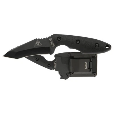 KA-BAR 2486 TDI/Hinderer Hell Fire Fixed Knife 7.25" Recurve Tanto 1095 Cro-Van - Image 1 of 3
