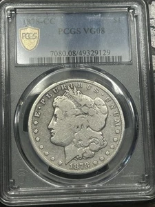 1878 CC Morgan Silver Dollar PCGS VG08 Original First Year Carson City Mint - Picture 1 of 4