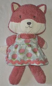 The Peanut Shell Mila Pink Fox in Flowered Dress Plush - Picture 1 of 3