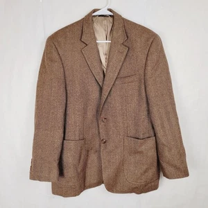 Giacca Lauren Ralph Lauren marrone spina di pesce 100% lana taglia 40S Preppy Academia  - Foto 1 di 9