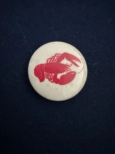 Pinback botón restaurante langosta roja vintage - Imagen 1 de 2
