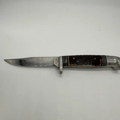 VINTAGE WESTERN CUTLERY #S-648B U.S.A. FIXED BLADE HUNTING KNIFE ONLY - Image 1 of 4